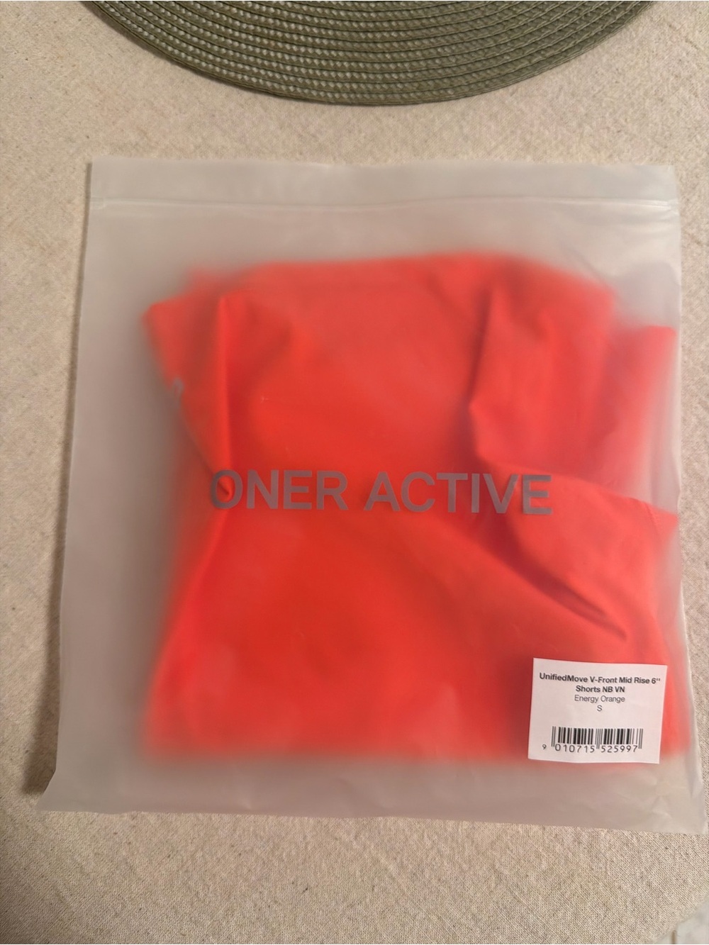 Oner Active Orange High-Waist Bike Shorts - Picture 4 of 5